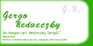 gergo medveczky business card